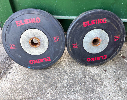 Eleiko pair 25kg black rubber - pair,